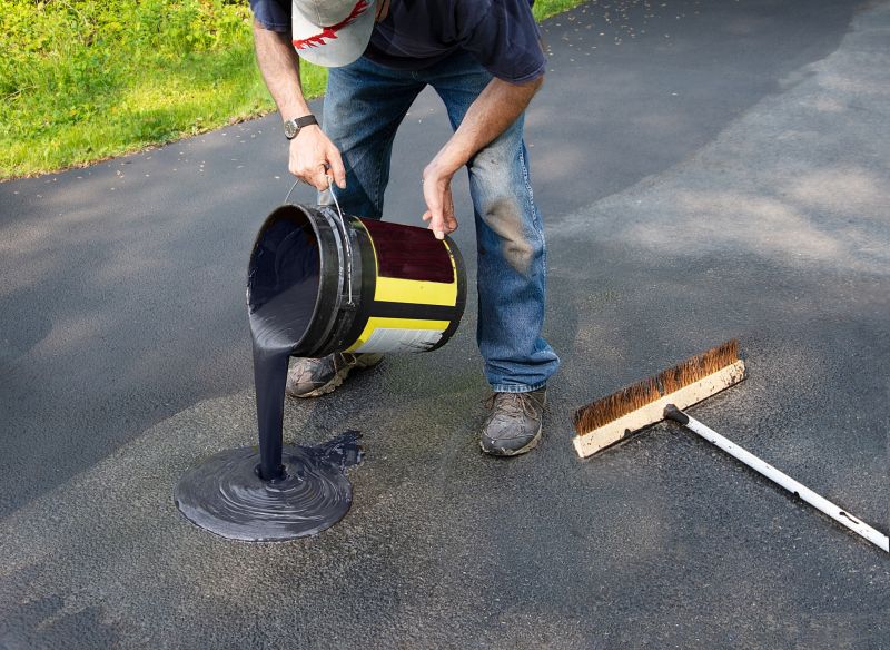 Local Driveway Sealcoating pros at work